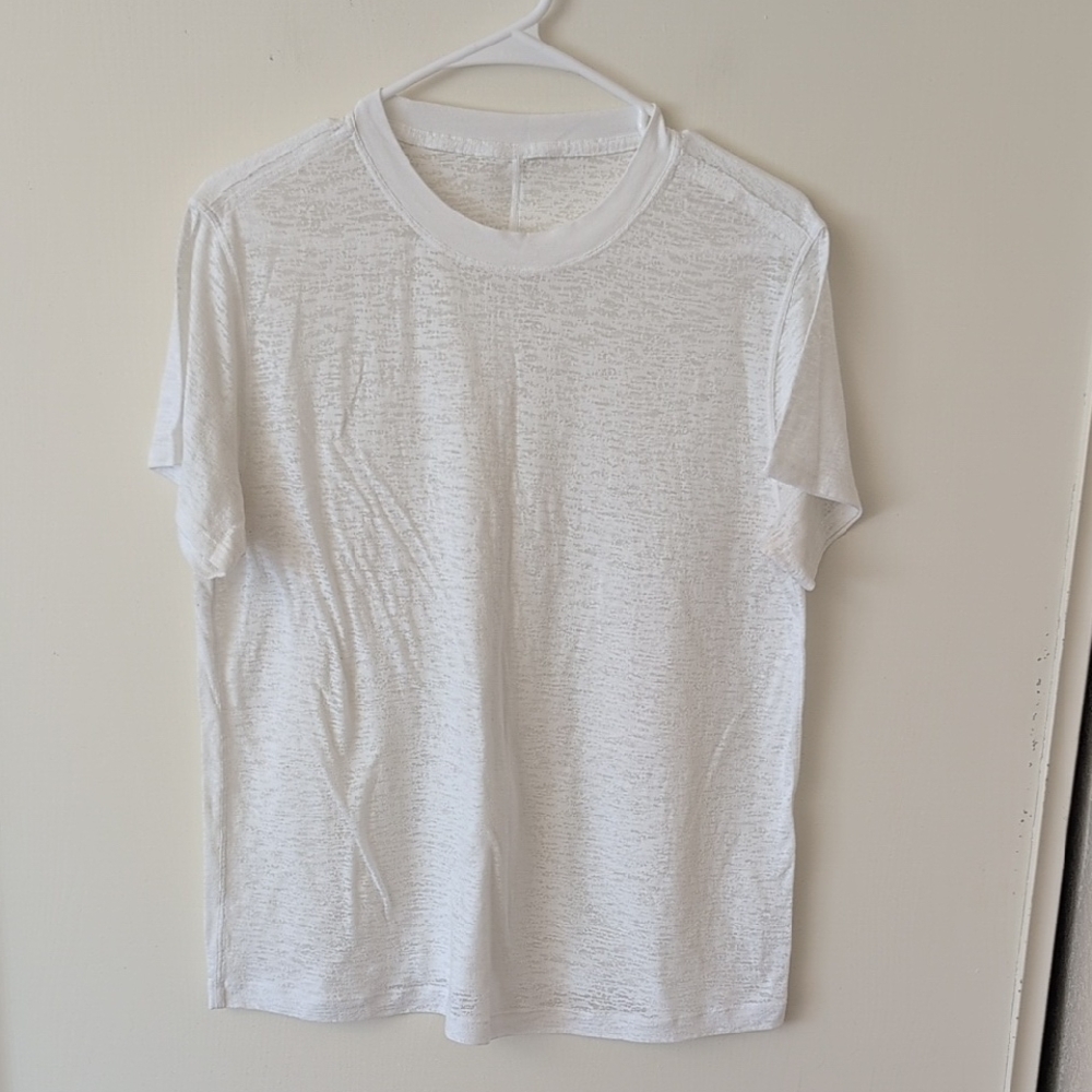 lululemon athletica Womens Med Short Sleeve T-shirt White Activewear Athleisure